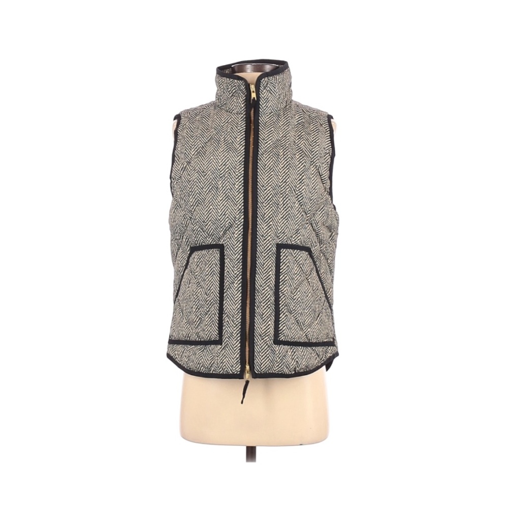J.Crew Factory Quilted Herringbone Puffer Vest